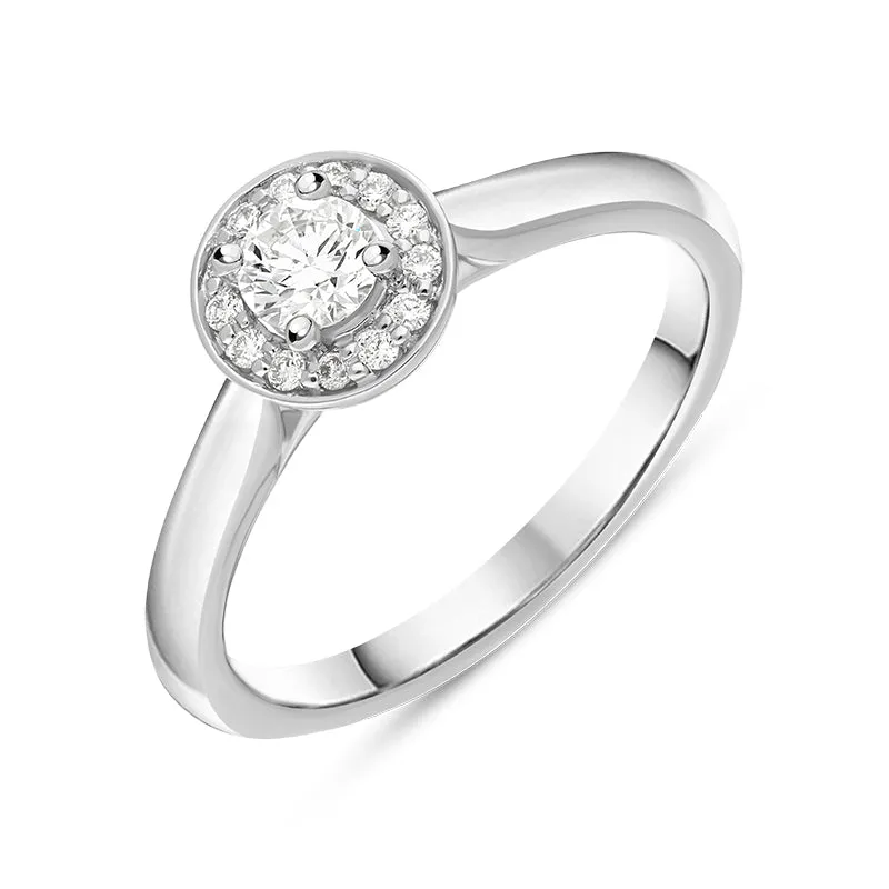 Platinum Diamond Round Brilliant Cut Cluster Ring sold by Jura Watches