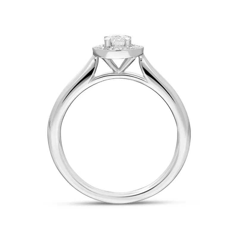 Platinum Diamond Round Brilliant Cut Cluster Ring sold by Jura Watches product image thumbnail 3