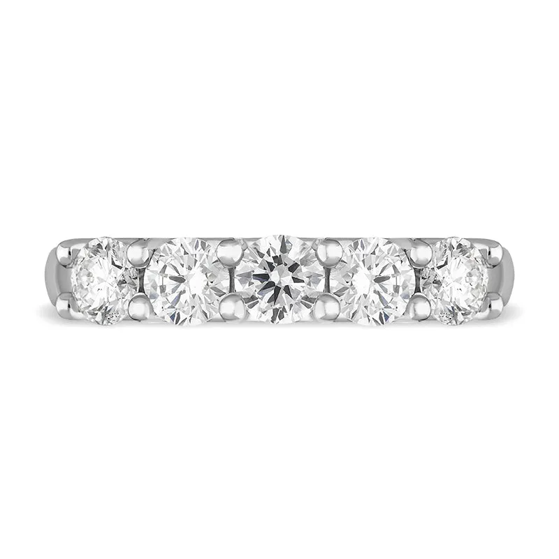Platinum Diamond Five Stone Half Eternity Ring sold by Jura Watches product image thumbnail 2