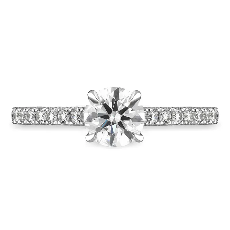 Platinum Diamond Solitaire Shoulder Set Ring sold by Jura Watches product image thumbnail 2
