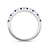 18ct White Gold Sapphire Diamond Half Eternity Ring sold by Jura Watches