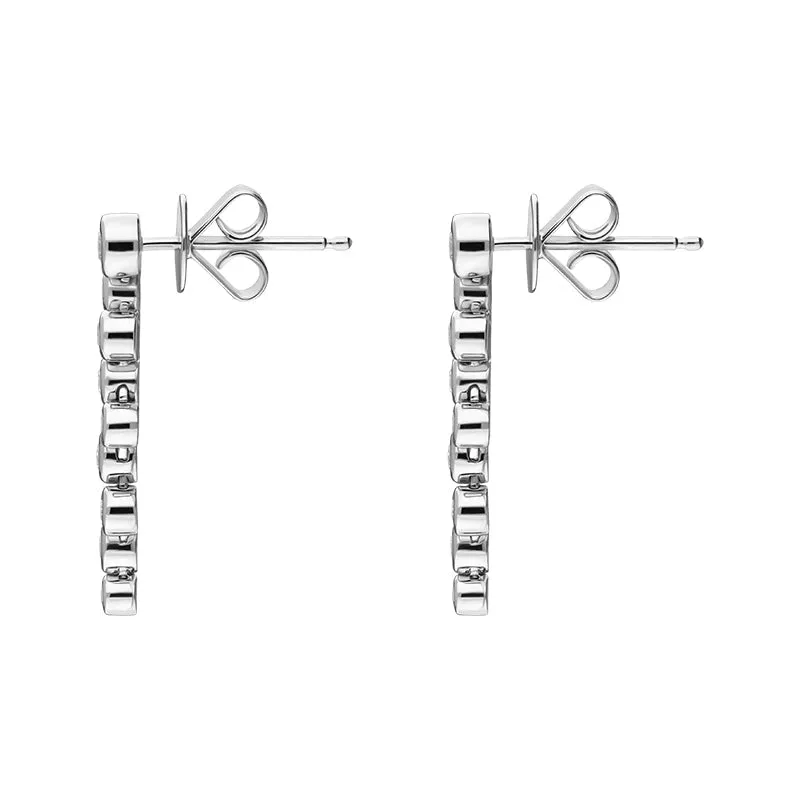 18ct White Gold Diamond Bubble Drop Earrings sold by Jura Watches product image thumbnail 2