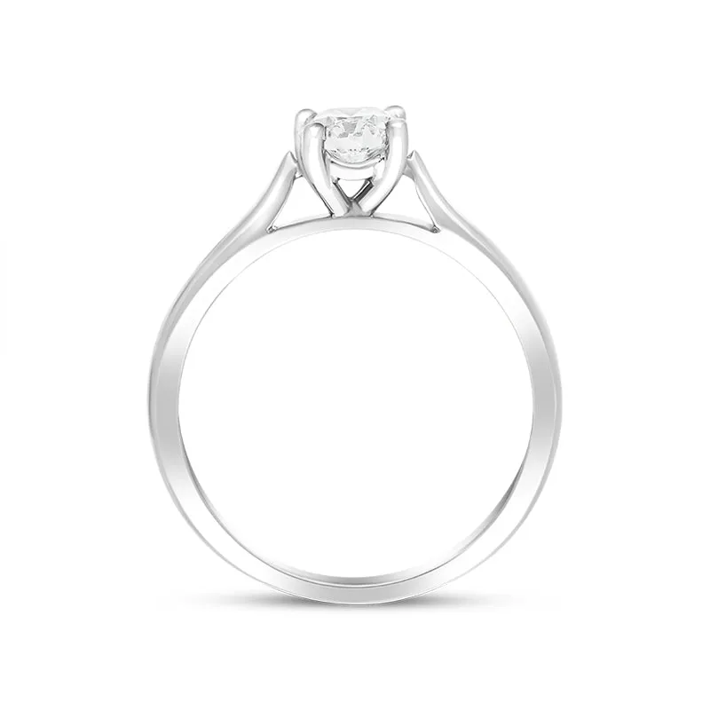 Platinum Diamond Round Brilliant Cut Solitaire Ring sold by Jura Watches product image thumbnail 2