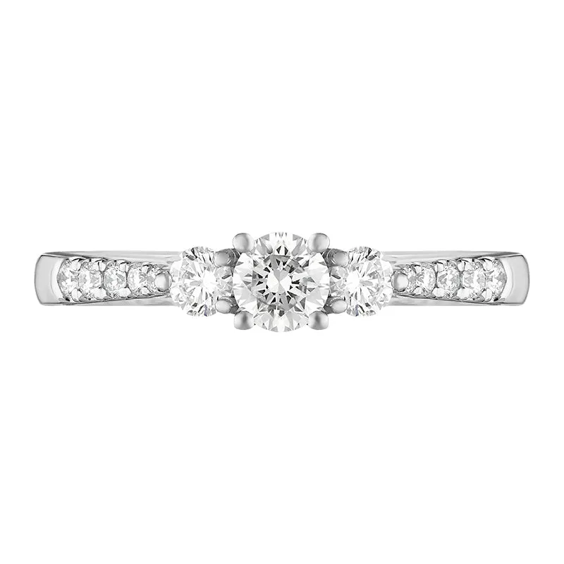 Platinum Diamond Three Stone Oval Cut Ring sold by Jura Watches product image thumbnail 2