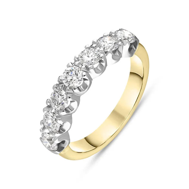 18ct Yellow Gold Diamond Seven Stone Half Eternity Ring sold by Jura Watches