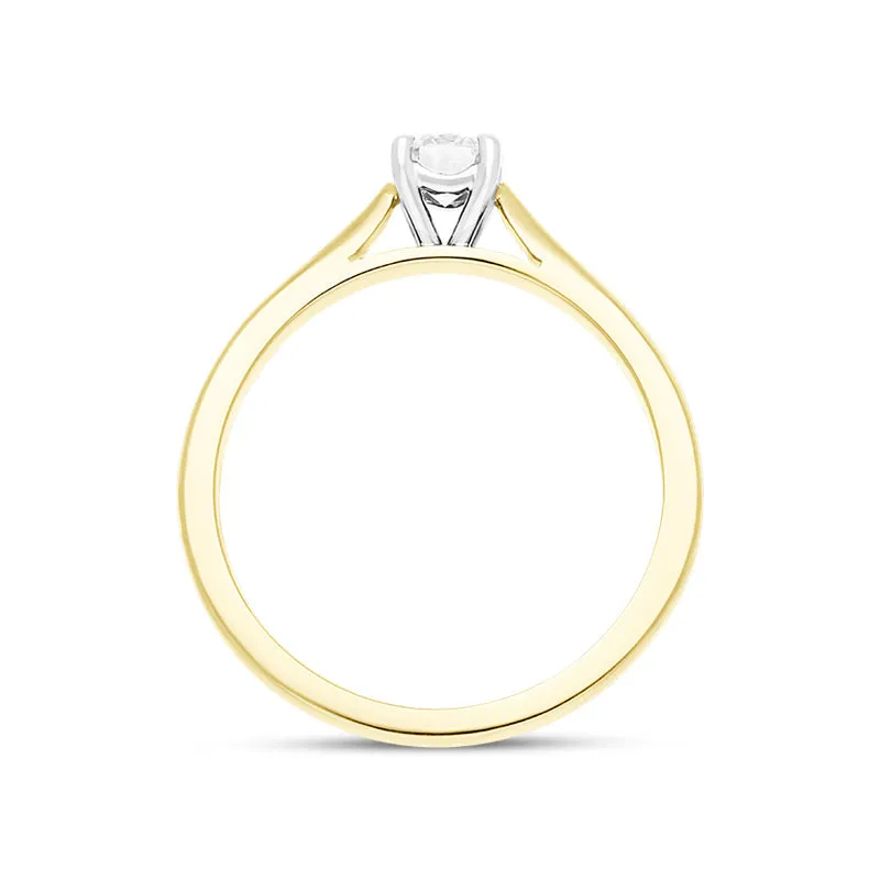 18ct Yellow Gold Diamond Round Brilliant Cut Solitaire Ring sold by Jura Watches product image thumbnail 3