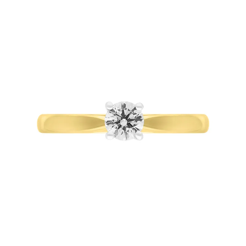 18ct Yellow Gold Diamond Round Brilliant Cut Solitaire Ring sold by Jura Watches product image thumbnail 2