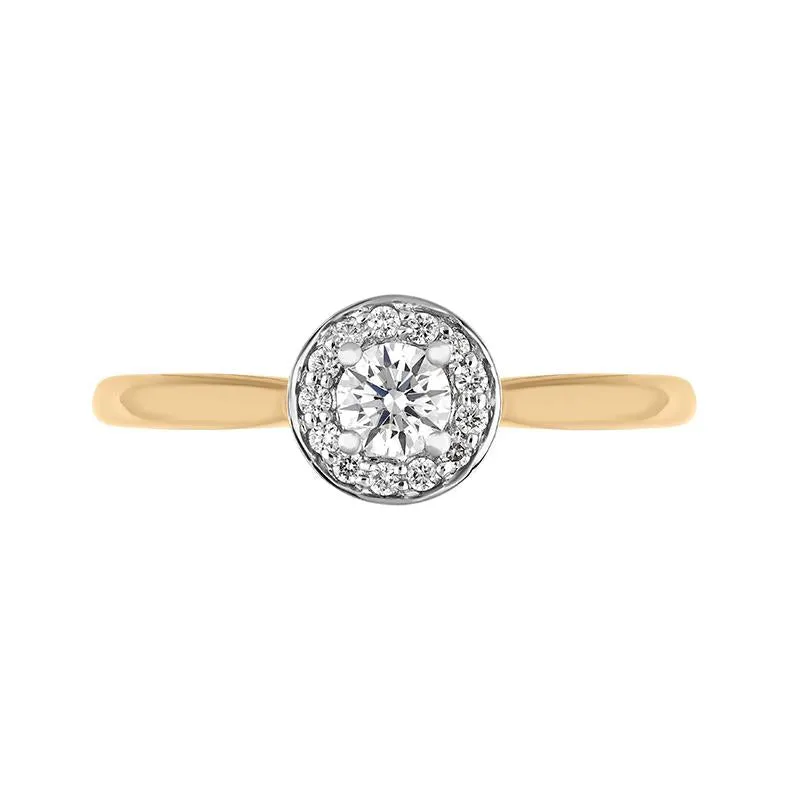 18ct Rose Gold Diamond Round Halo Ring sold by Jura Watches product image thumbnail 2