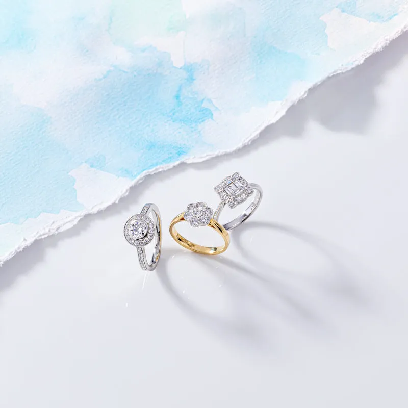 18ct Yellow Gold Diamond Round Brilliant Cut Cluster Ring sold by Jura Watches product image thumbnail 4