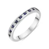 18ct White Gold Sapphire Diamond Half Eternity Ring sold by Jura Watches