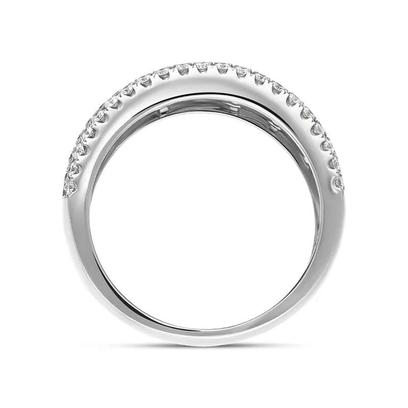 18ct White Gold Sapphire Diamond Princess Cut Multicolour Half Eternity Ring sold by Jura Watches product image thumbnail 3