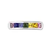 18ct White Gold Sapphire Princess Cut Multicolour Half Eternity Ring sold by Jura Watches