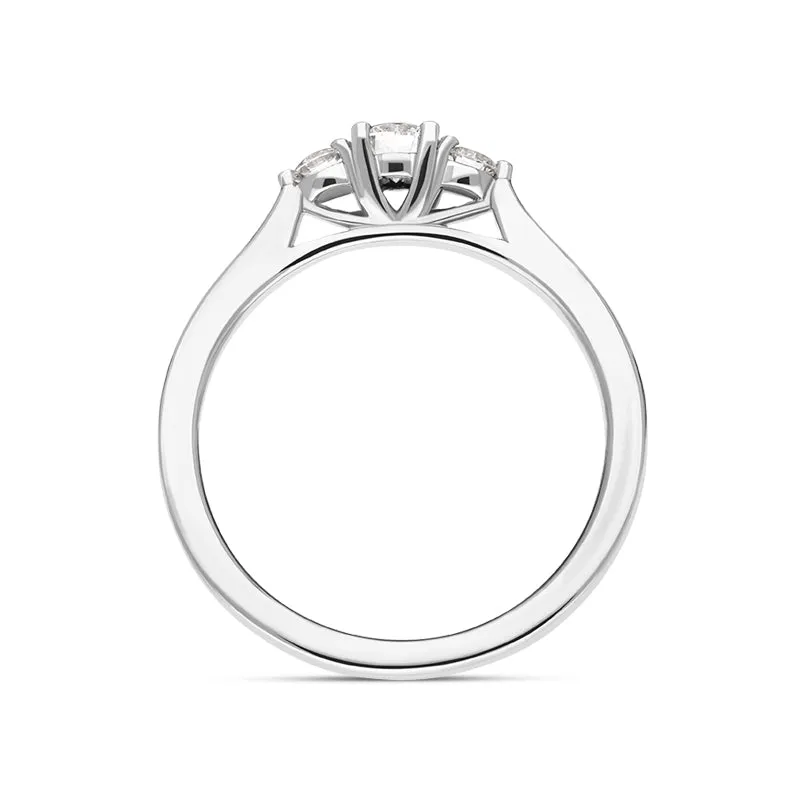 Platinum Diamond Three Stone Ring sold by Jura Watches product image thumbnail 3