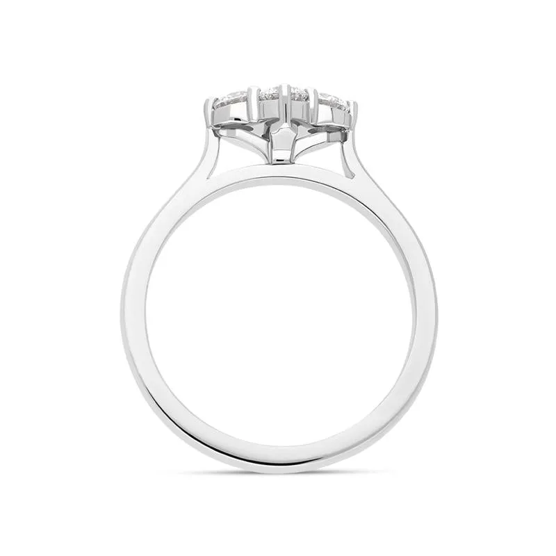 Platinum Diamond Four Stone Cluster Ring sold by Jura Watches product image thumbnail 3