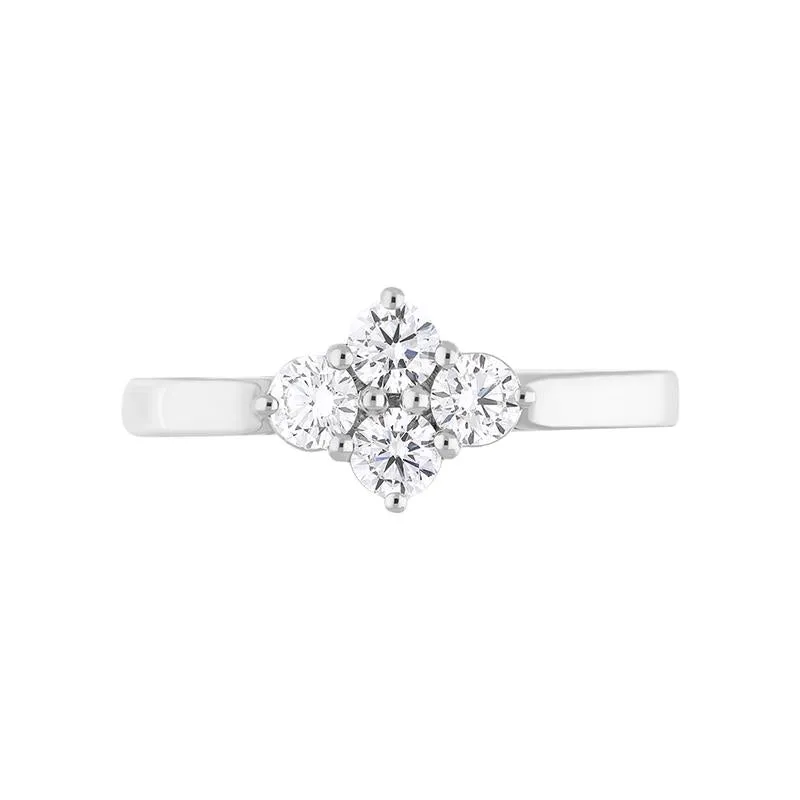 Platinum Diamond Four Stone Cluster Ring sold by Jura Watches product image thumbnail 2