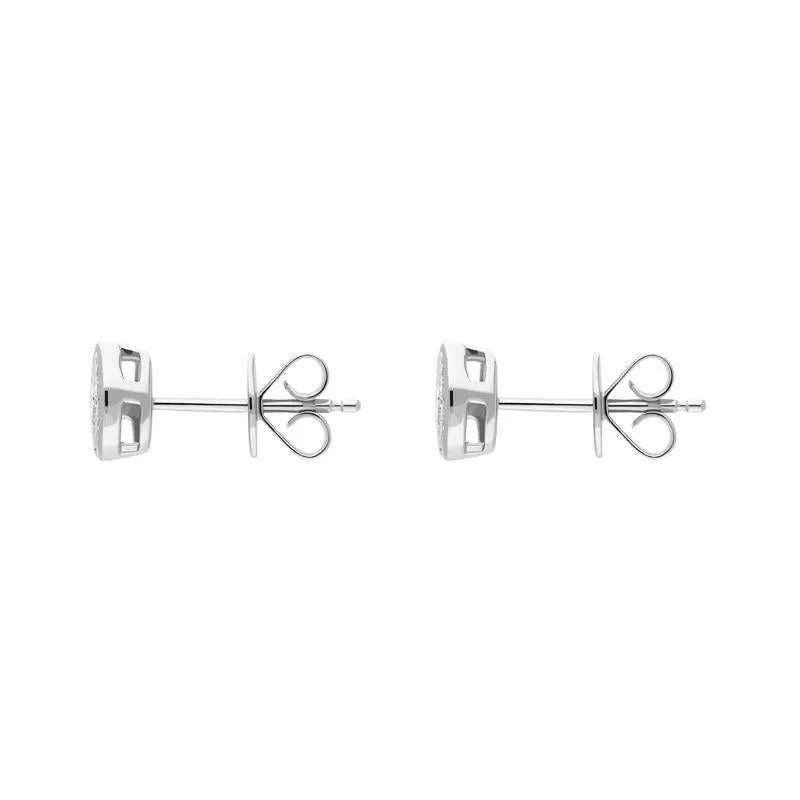18ct White Gold Diamond Princess and Marquise Cut Cluster Stud Earrings sold by Jura Watches product image thumbnail 2