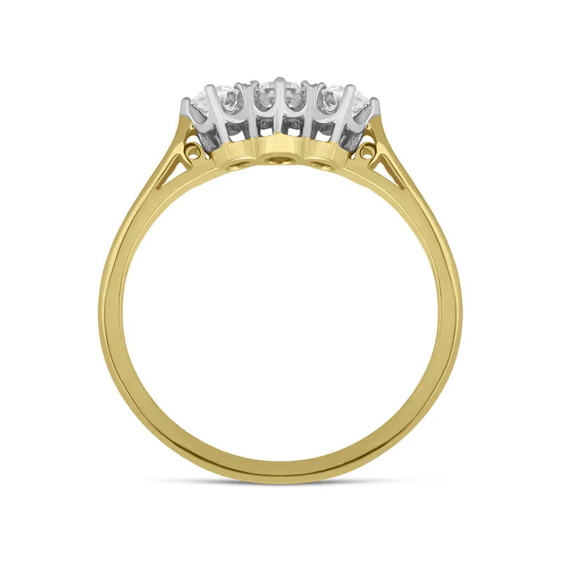 18ct Yellow Gold Diamond Three Stone Ring sold by Jura Watches product image thumbnail 3