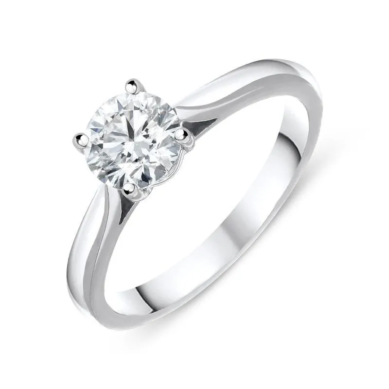 Platinum Diamond 0.70ct Round Brilliant Cut Solitaire Ring sold by Jura Watches