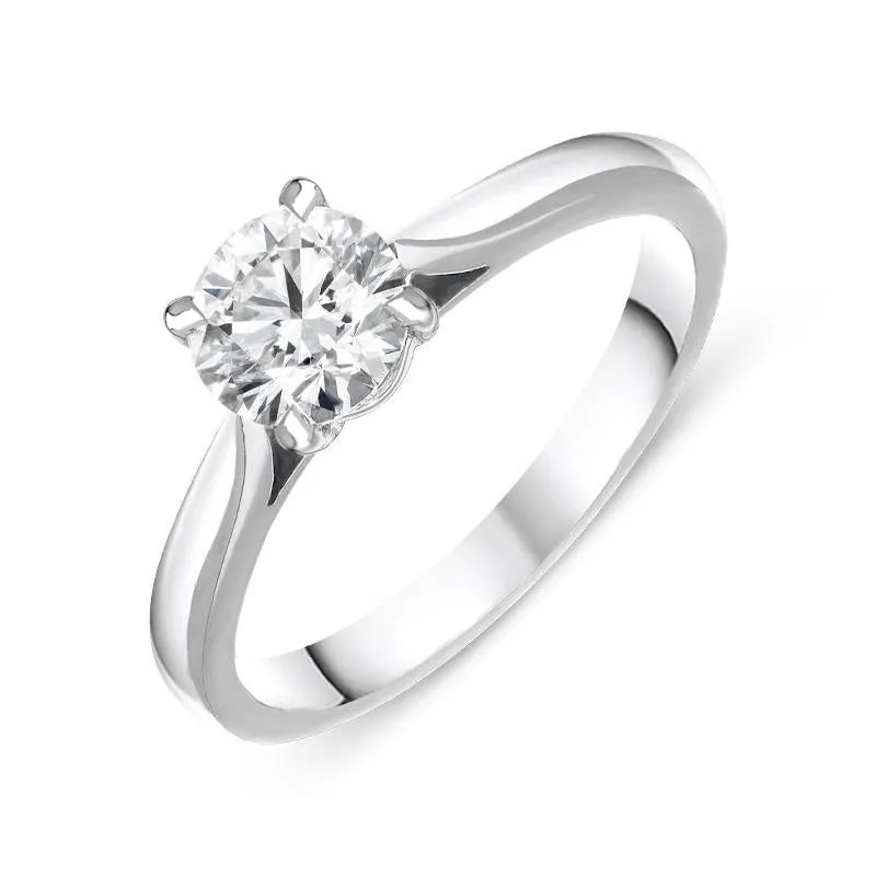 Platinum Diamond 0.77ct Round Brilliant Cut Solitaire Ring sold by Jura Watches