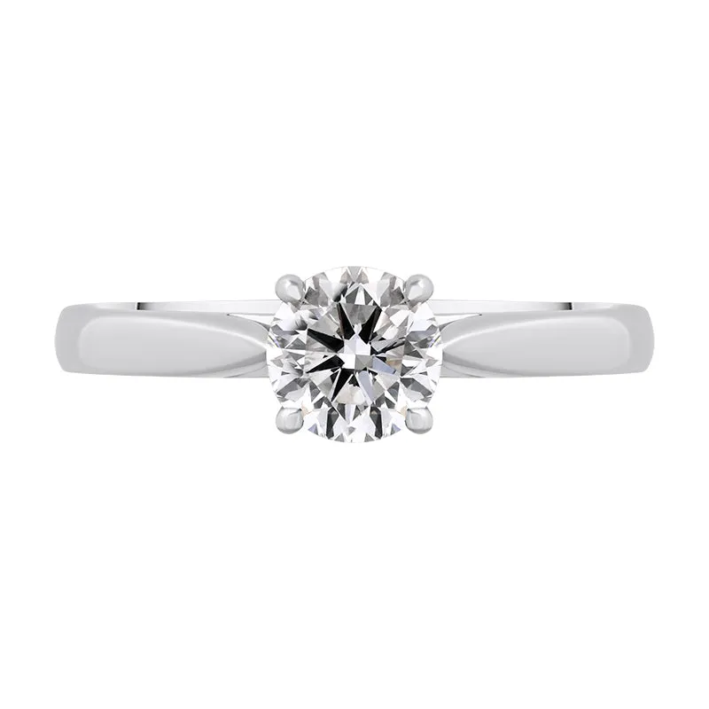 Platinum Diamond 0.77ct Round Brilliant Cut Solitaire Ring sold by Jura Watches product image thumbnail 3