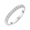 18ct White Gold Diamond Eleven Stone Half Eternity Ring sold by Jura Watches