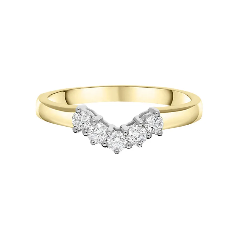 18ct Yellow Gold Diamond Five Stone V Set Eternity Ring sold by Jura Watches product image thumbnail 2