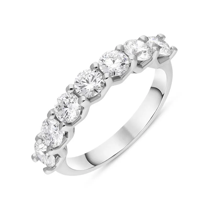 Platinum Diamond Seven Stone Claw Set Half Eternity Ring sold by Jura Watches