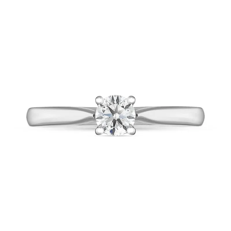Platinum 0.40ct Diamond Round Brilliant Cut Four Claw Solitaire Ring sold by Jura Watches product image thumbnail 2