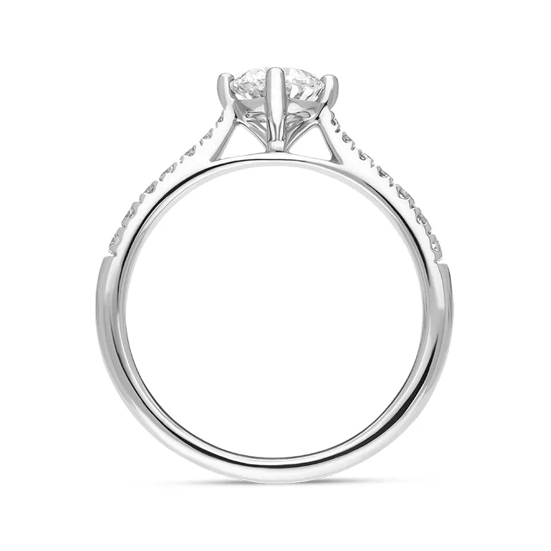 Platinum 0.85ct Diamond Shoulder Set Solitaire Ring sold by Jura Watches product image thumbnail 3
