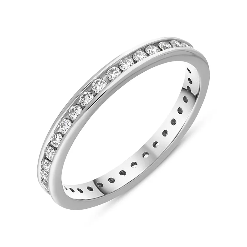 Platinum Diamond Channel Set Full Eternity Ring sold by Jura Watches