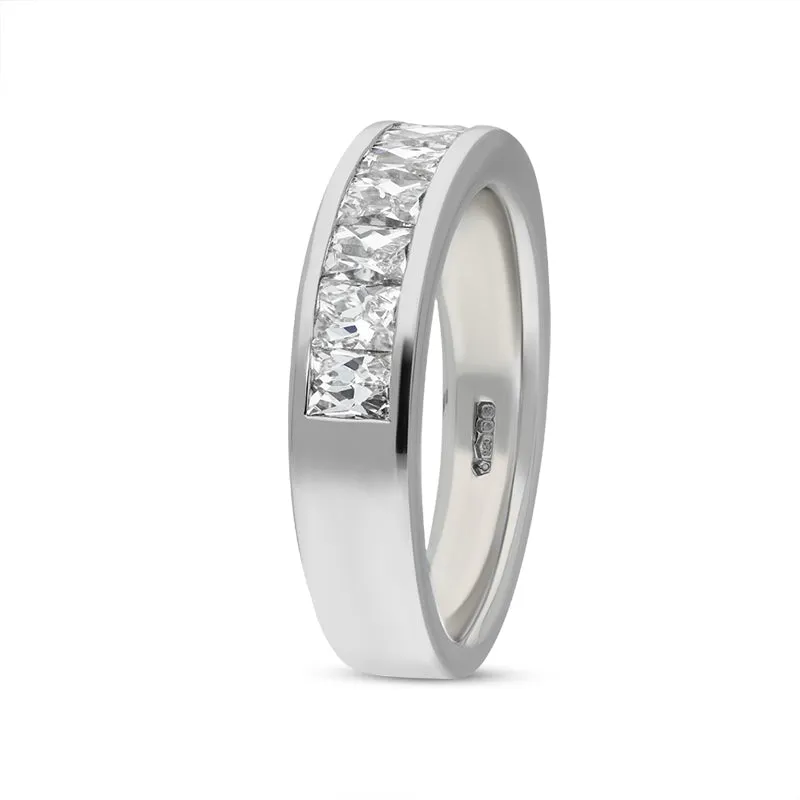 Platinum 1.16ct Diamond Channel Set Half Eternity Ring sold by Jura Watches product image thumbnail 3