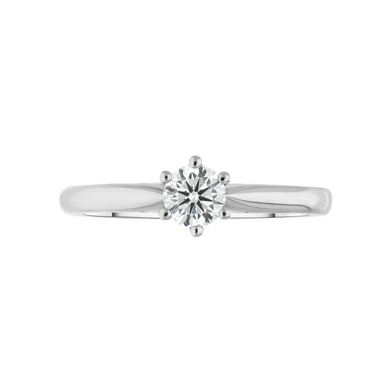 Platinum 0.33ct Diamond Round Brilliant Cut Six Claw Solitaire Ring sold by Jura Watches product image thumbnail 2