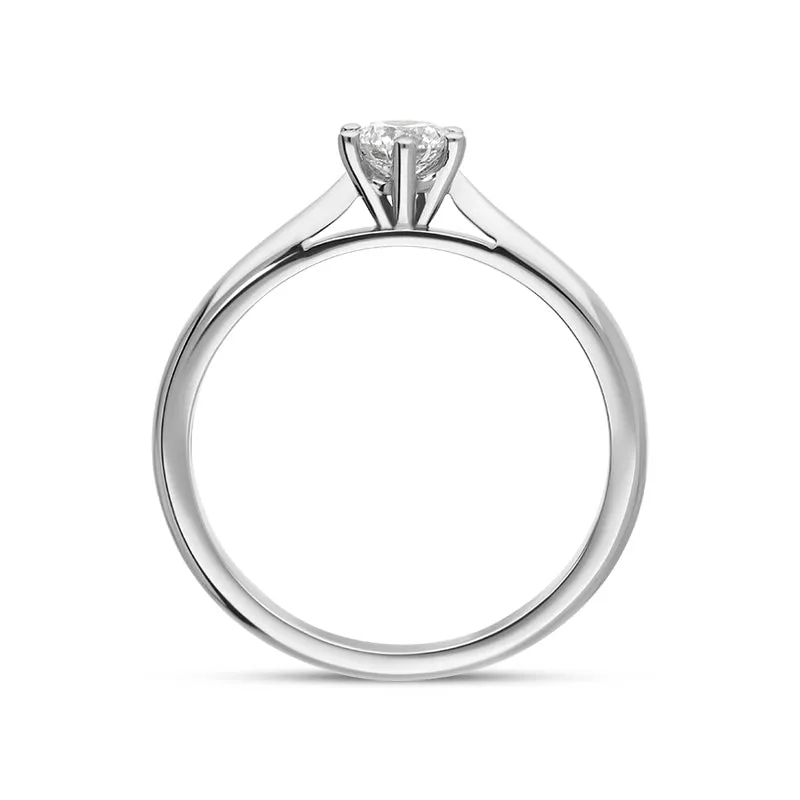 Platinum 0.33ct Diamond Round Brilliant Cut Six Claw Solitaire Ring sold by Jura Watches product image thumbnail 3