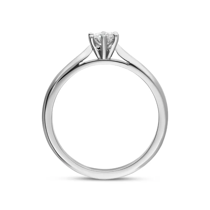 Platinum 0.26ct Diamond Round Brilliant Cut Six Claw Solitaire Ring sold by Jura Watches product image thumbnail 3