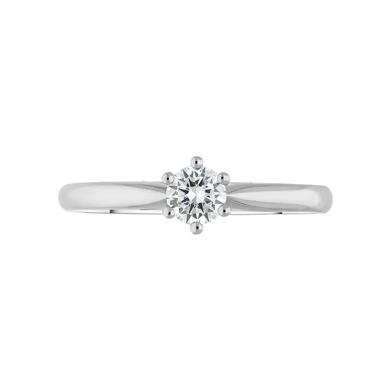 Platinum 0.26ct Diamond Round Brilliant Cut Six Claw Solitaire Ring sold by Jura Watches product image thumbnail 2
