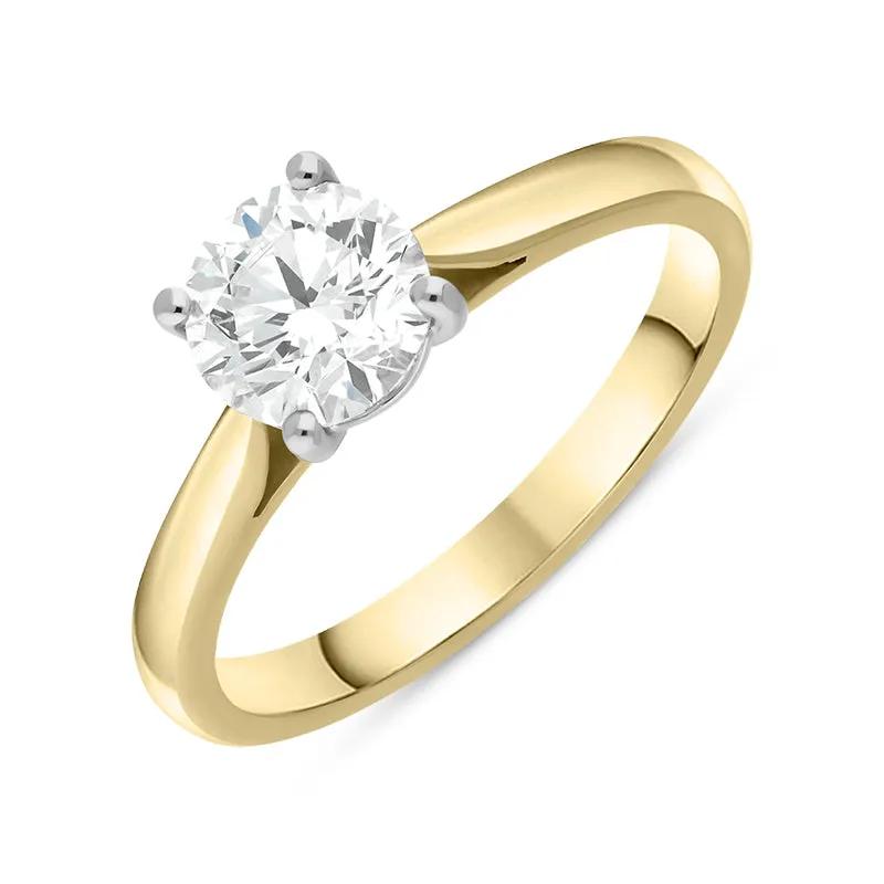 18ct Yellow Gold 1.00ct Diamond Round Brilliant Cut Solitaire Ring sold by Jura Watches