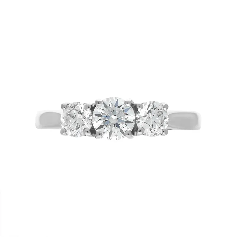 Platinum 1.03ct Diamond Three Stone Ring sold by Jura Watches product image thumbnail 2