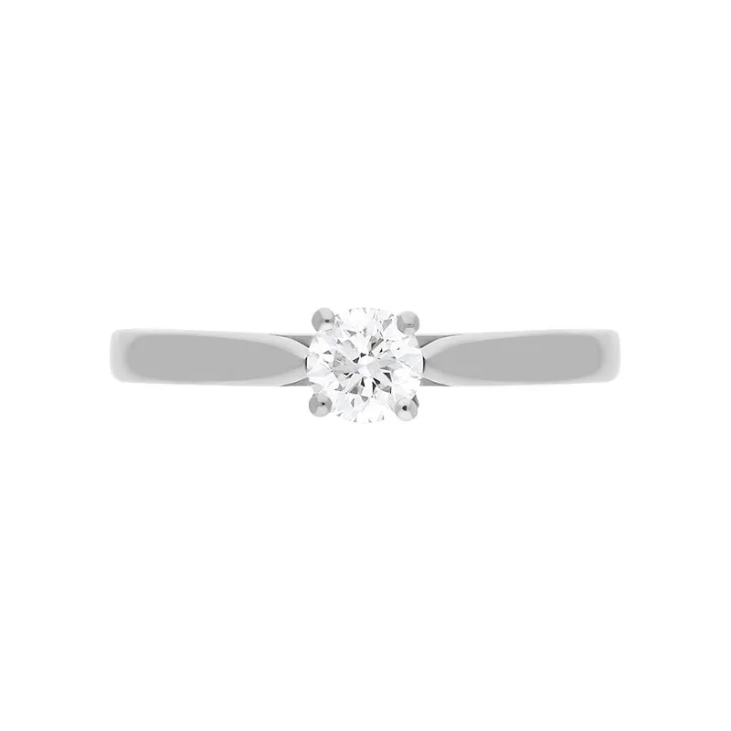 Platinum 0.40ct Diamond Round Brilliant Cut Claw Set Solitaire Ring sold by Jura Watches product image thumbnail 2