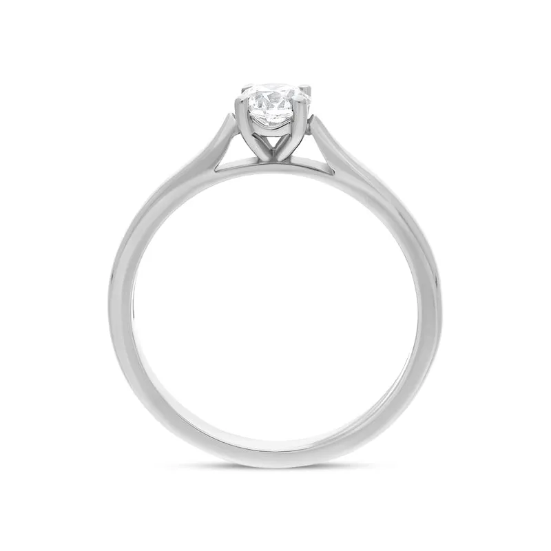 Platinum 0.40ct Diamond Round Brilliant Cut Claw Set Solitaire Ring sold by Jura Watches product image thumbnail 3