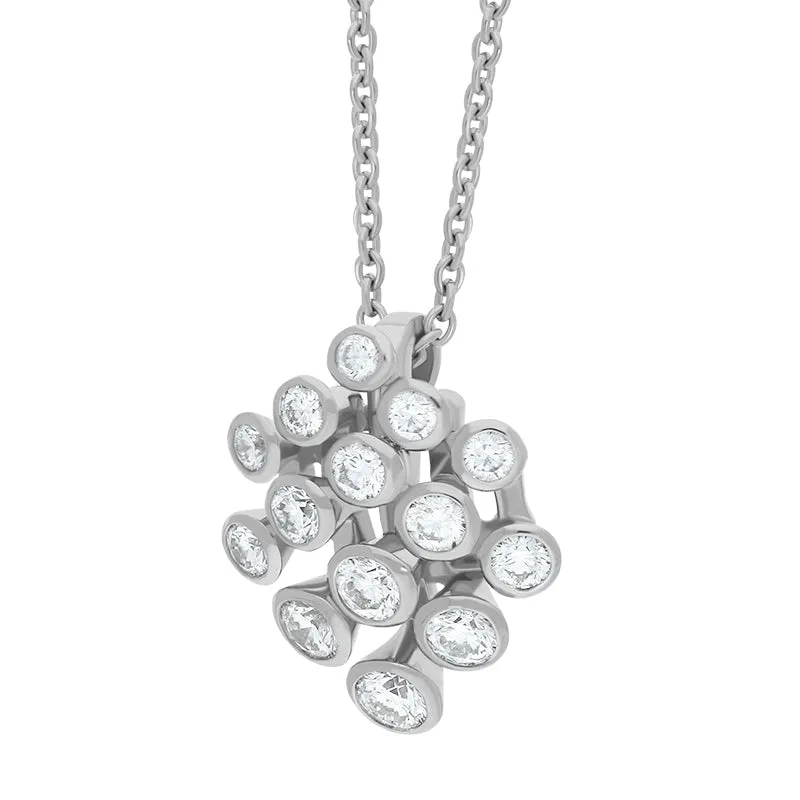 Hans D Krieger 18ct White Gold 0.84ct Diamond Bubble Pendant sold by Jura Watches product image thumbnail 2