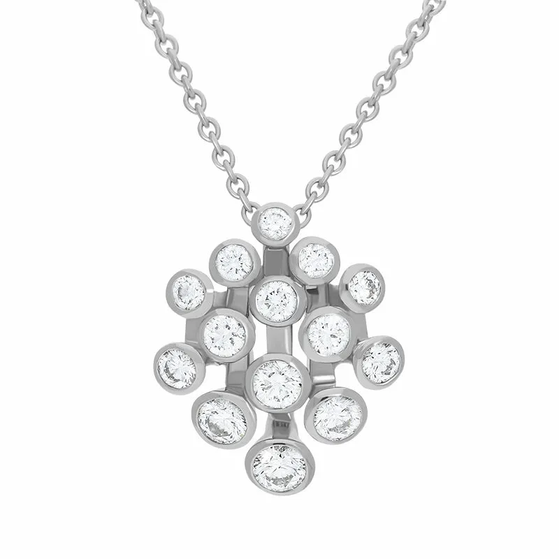 Hans D Krieger 18ct White Gold 0.84ct Diamond Bubble Pendant sold by Jura Watches
