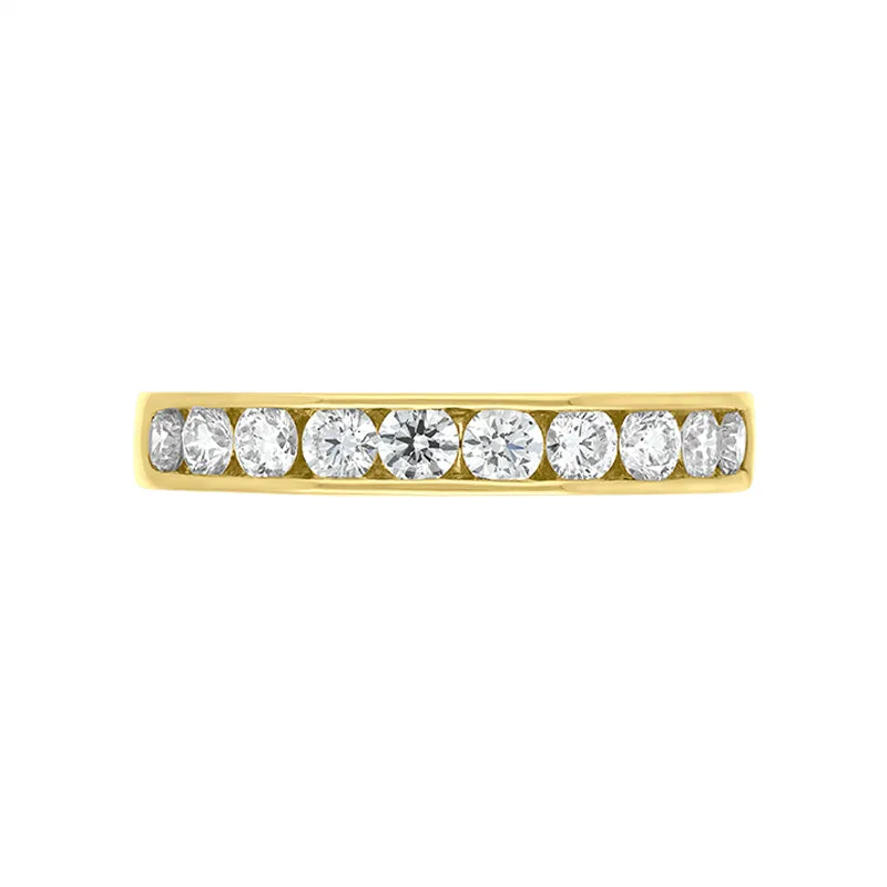 18ct Yellow Gold 0.75ct Diamond Ten Stone Channel Set Eternity Ring sold by Jura Watches product image thumbnail 3