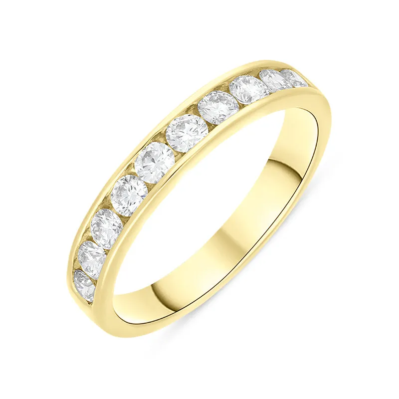18ct Yellow Gold 0.75ct Diamond Ten Stone Channel Set Eternity Ring sold by Jura Watches