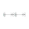 18ct White Gold Emerald Diamond Oval Cluster Stud Earrings sold by Jura Watches