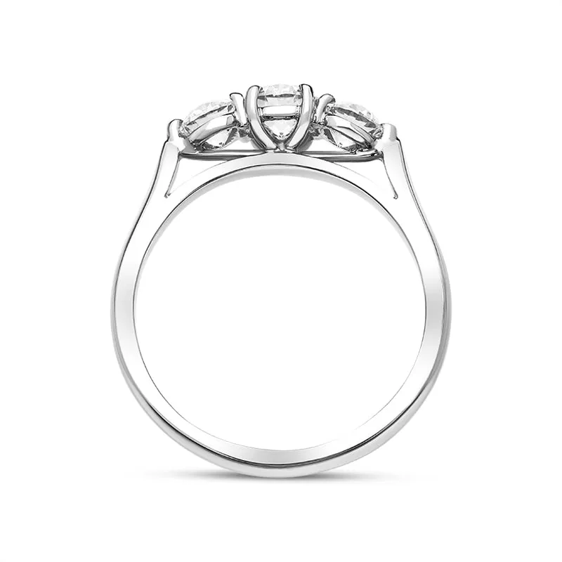 Platinum 1.01ct Diamond Three Stone Ring sold by Jura Watches product image thumbnail 3