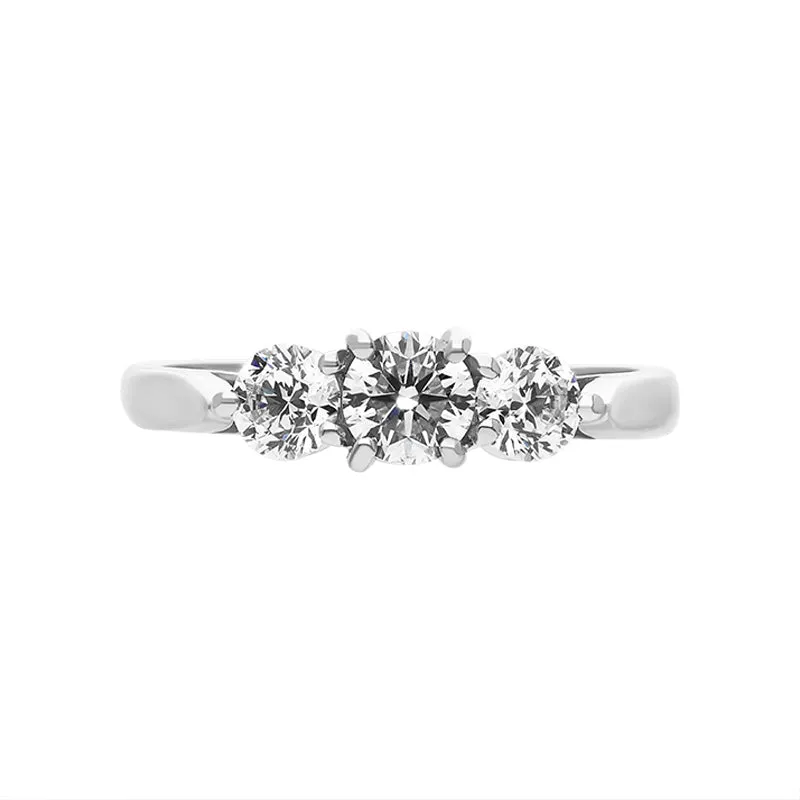 Platinum 1.01ct Diamond Three Stone Ring sold by Jura Watches product image thumbnail 2