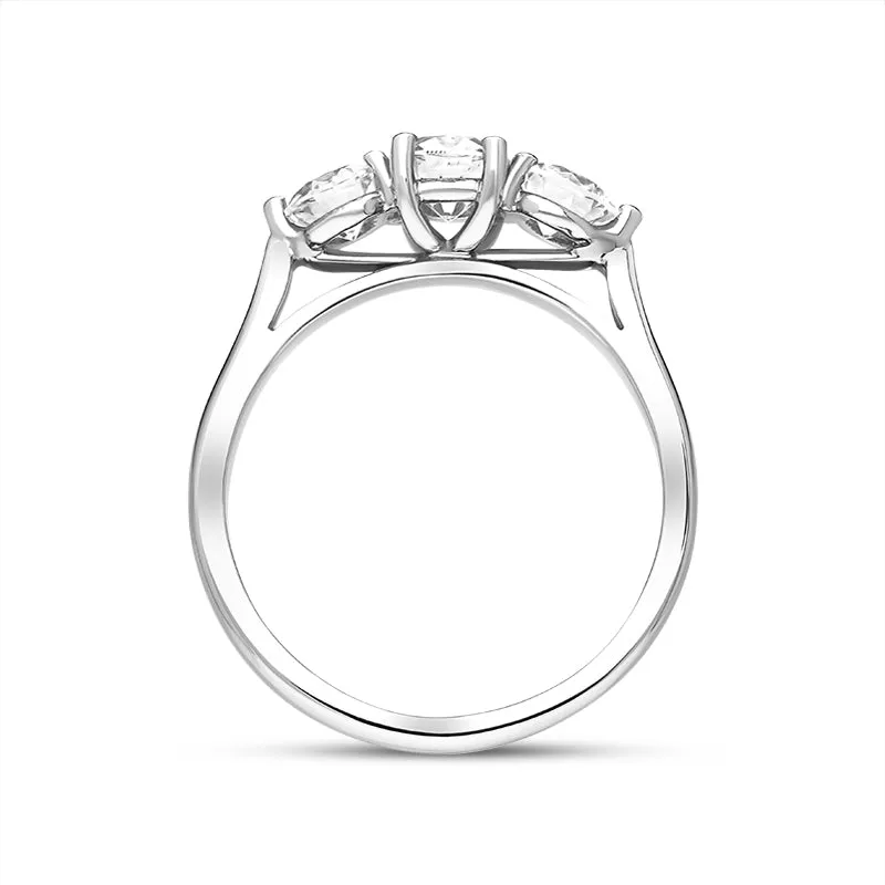 Platinum 1.29ct Diamond Three Stone Ring sold by Jura Watches product image thumbnail 3
