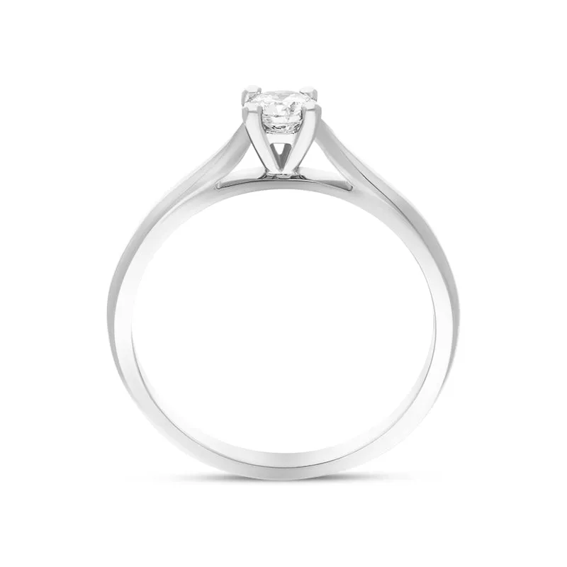 Platinum 0.20ct Diamond Round Brilliant Cut Solitaire Ring sold by Jura Watches product image thumbnail 3