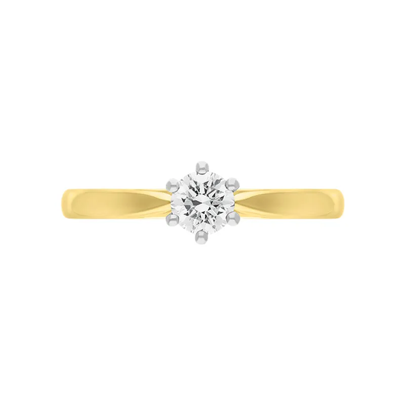 18ct Yellow Gold 0.33ct Diamond Round Brilliant Cut Solitaire Ring sold by Jura Watches product image thumbnail 2