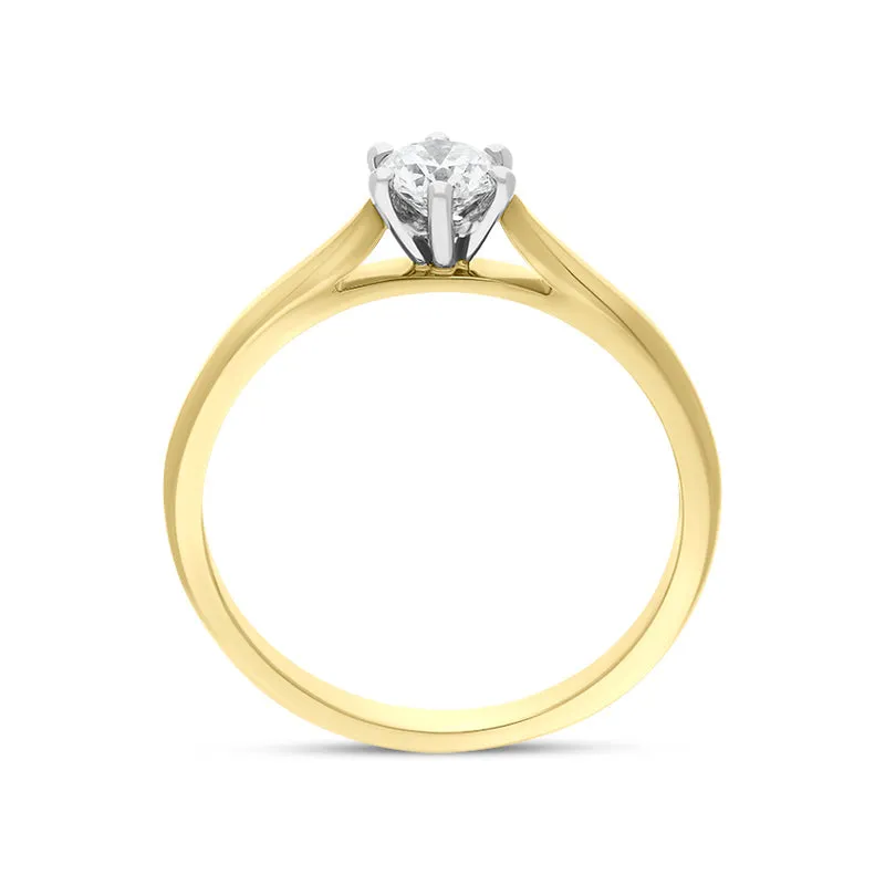 18ct Yellow Gold 0.33ct Diamond Round Brilliant Cut Solitaire Ring sold by Jura Watches product image thumbnail 3